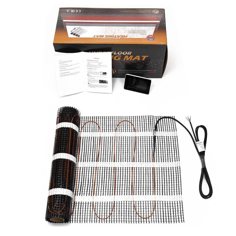 Tapete de aquecimento para piso sob azulejo com dois condutores